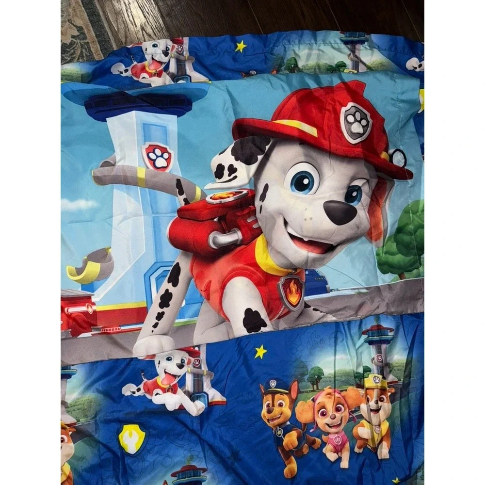 Nickelodeon Paw Patrol Full Size Sheet Bedding Set Blue Marshall Chase Skye